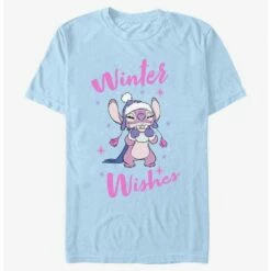 Promo 🛒 Disney Lilo & Stitch Angel Winter Wishes T-Shirt 🌟
