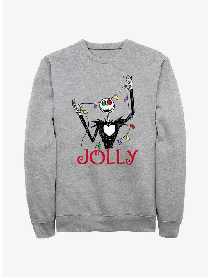 Best deal 😀 Disney The Nightmare Before ❄ Christmas Jack Jolly Lights Sweatshirt ❤️