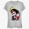 Buy ⭐ Disney The Nightmare Before 🎅 Christmas Santa Jack and Sally 👧 Girls T-Shirt 💯