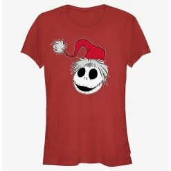 Hot Sale 🎁 Disney The Nightmare Before 🎄 Christmas Santa Hat Jack 👧 Girls T-Shirt 😀