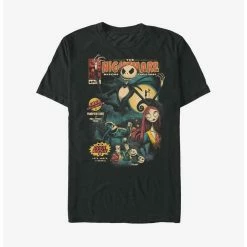 Cheap ⌛ Disney The Nightmare Before 🎅 Christmas Comic Cover T-Shirt 🔔