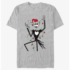 Buy 🔔 Disney The Nightmare Before 🎅 Christmas Santa Jack 🎅 Christmas Lights T-Shirt ⭐