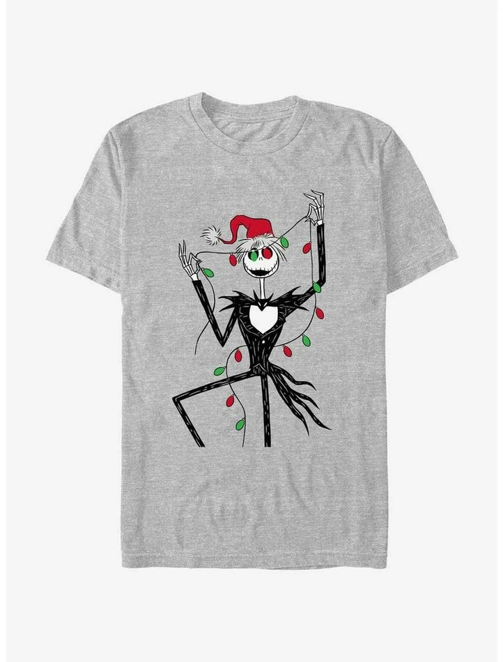 Buy 🔔 Disney The Nightmare Before 🎅 Christmas Santa Jack 🎅 Christmas Lights T-Shirt ⭐