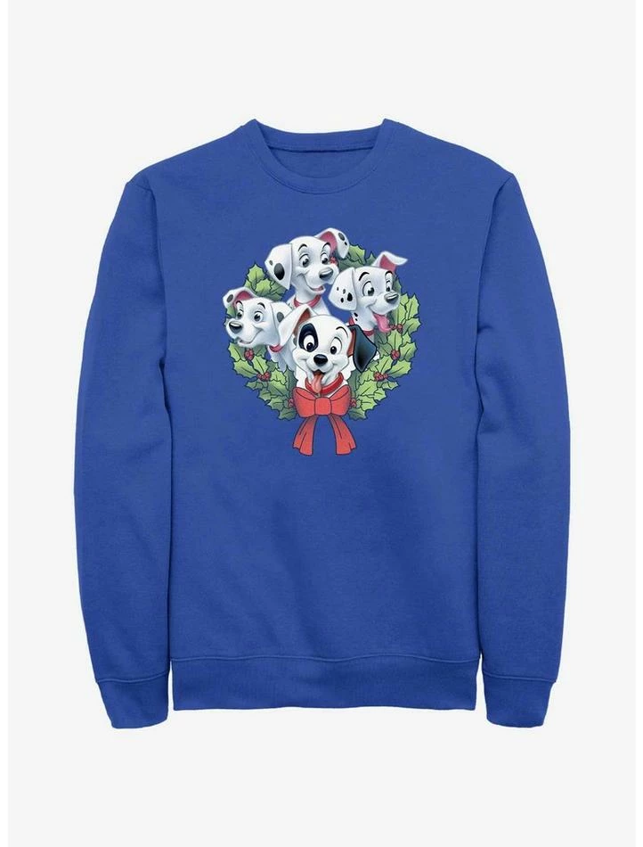 Best deal 👍 Disney 101 Dalmatians Puppy 🎄 Christmas Wreath Sweatshirt 🥰