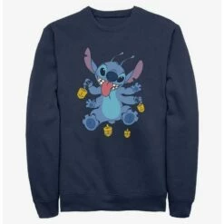 Hot Sale ❤️ Disney Lilo & Stitch Hanukkah Spinning Dreidels Sweatshirt ❤️