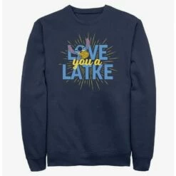New ✔️ Disney Lilo & Stitch Hanukkah Love You A Latke Sweatshirt 🌟