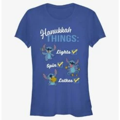 Cheap 🎁 Disney Lilo & Stitch Hanukkah List 👧 Girls T-Shirt 🎉