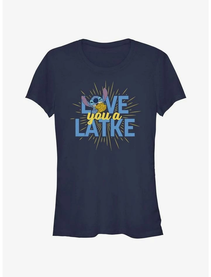 Coupon โจ Disney Lilo & Stitch Hanukkah Love You A Latke ๐ง Girls T-Shirt ๐