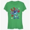 Hot Sale ✨ Disney Lilo & Stitch Reindeer Stitch 👧 Girls T-Shirt 🤩