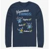 Best deal 🎁 Disney Lilo & Stitch Hanukkah List Long-Sleeve T-Shirt 🎁
