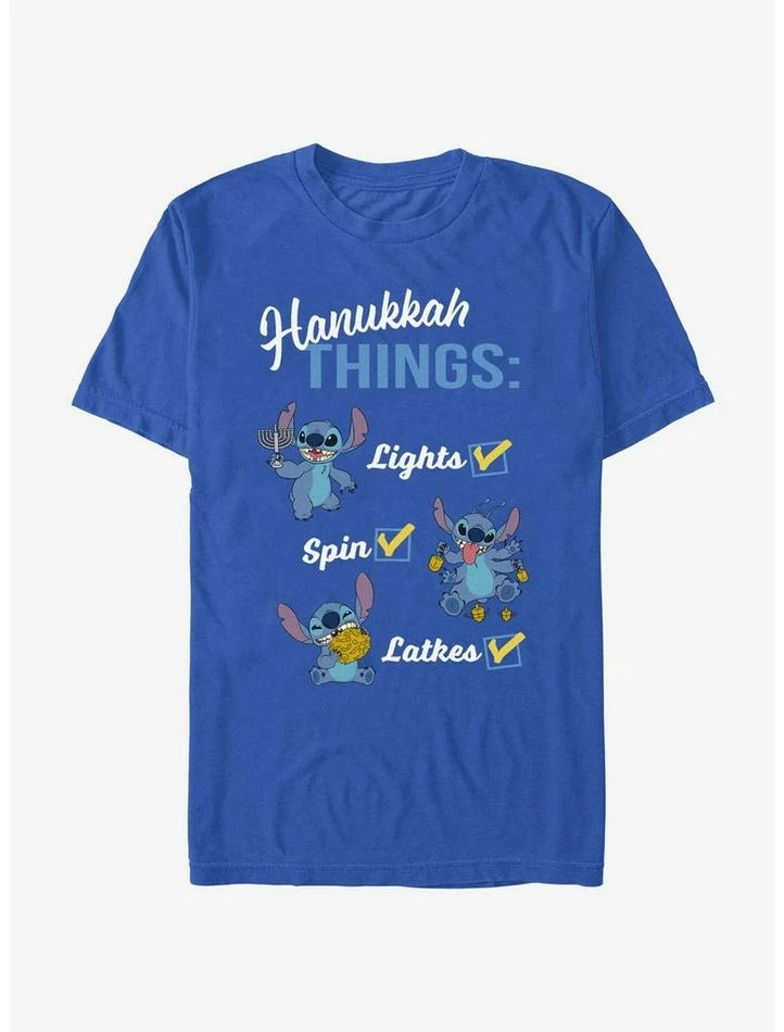 Coupon ๐ฅ Disney Lilo & Stitch Hanukkah List T-Shirt ๐งจ