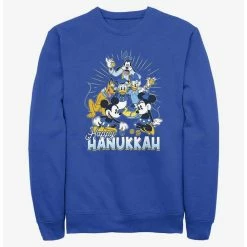 Budget 🎁 Disney Mickey Mouse Happy Hanukkah Friends Sweatshirt ⌛