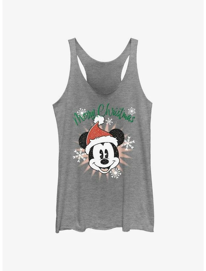 Deals 🥰 Disney Mickey Mouse Snowflakes Santa Mickey 👧 Girls Tank ✨