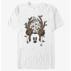 Brand new 🛒 Disney Mickey Mouse 🎄 Christmas Light Antlers T-Shirt 😉