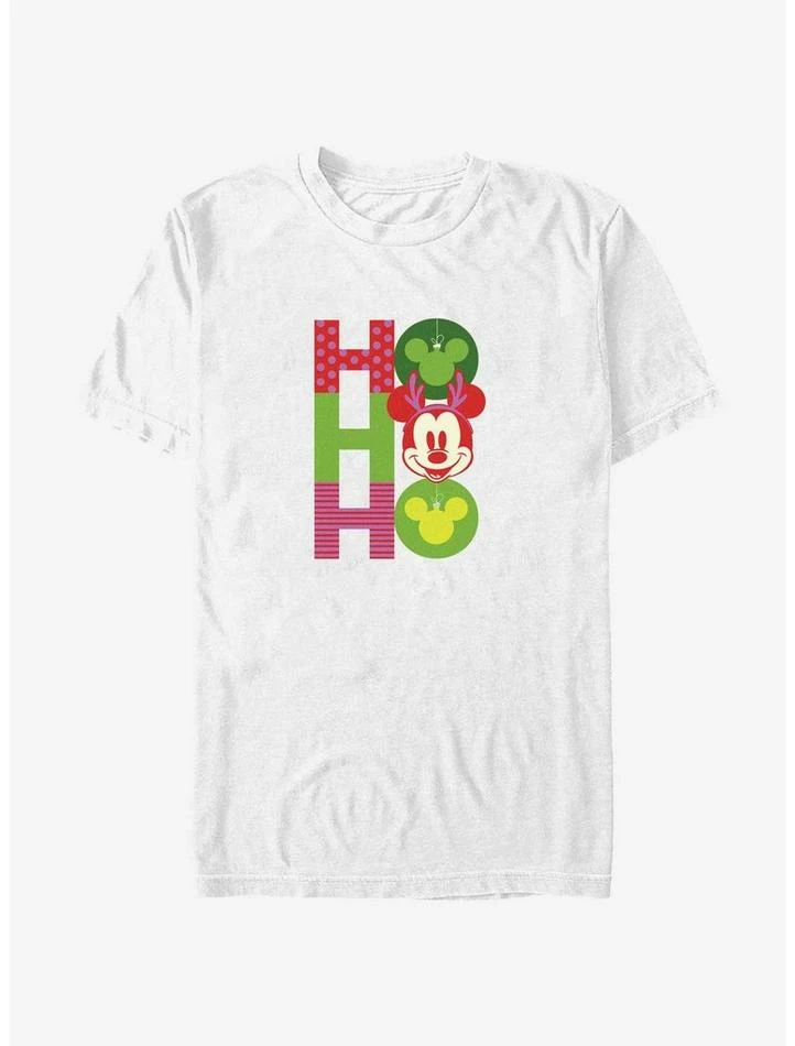 Outlet ❤️ Disney Mickey Mouse Ho Ho Ho Ornaments T-Shirt 💯