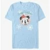 Best Pirce ⭐ Disney Mickey Mouse Snowflakes Santa Mickey T-Shirt 🛒