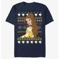 Best reviews of 😀 Disney Princesses Belle Teacups Ugly 🎅 Christmas Extra Soft T-Shirt 😍