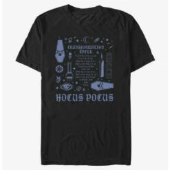 Coupon 🎉 Disney Hocus Pocus Transformation Spell Lyrics Extra Soft T-Shirt 😀