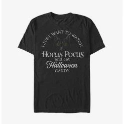 Flash Sale 😍 Disney Hocus Pocus ⌚ Watch Hocus Pocus and Eat 🍬 Candy Extra Soft T-Shirt 🎁
