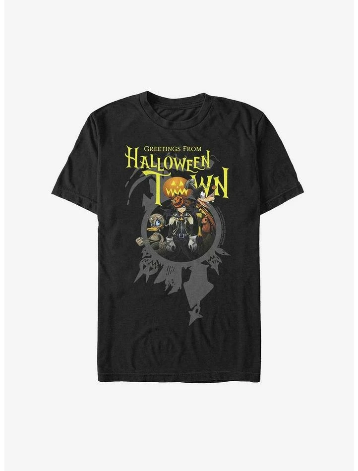 Promo ๐ Disney Kingdom Hearts Greetings From ๐ Halloween Town Extra Soft T-Shirt ๐ฅ