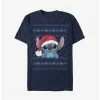 Cheapest 😍 Disney Lilo & Stitch Santa Hat Ugly 🎄 Christmas Extra Soft T-Shirt 😍