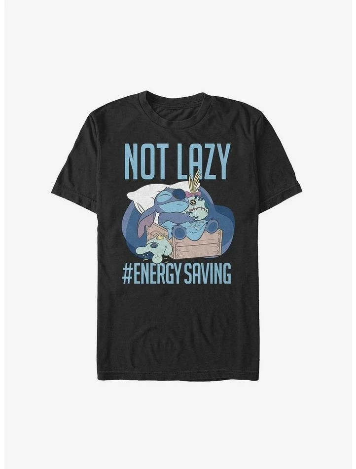 Best Pirce 👍 Disney Lilo & Stitch Lazy Energy Extra Soft T-Shirt 🥰