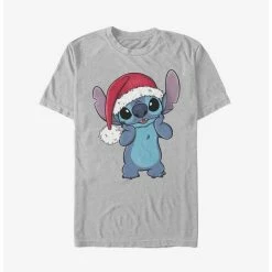 Outlet 👍 Disney Lilo & Stitch Santa Hat Cutie Extra Soft T-Shirt ❤️