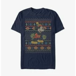 Budget ⭐ Disney Mickey Mouse Vintage Ugly 🎅 Christmas Extra Soft T-Shirt 🛒