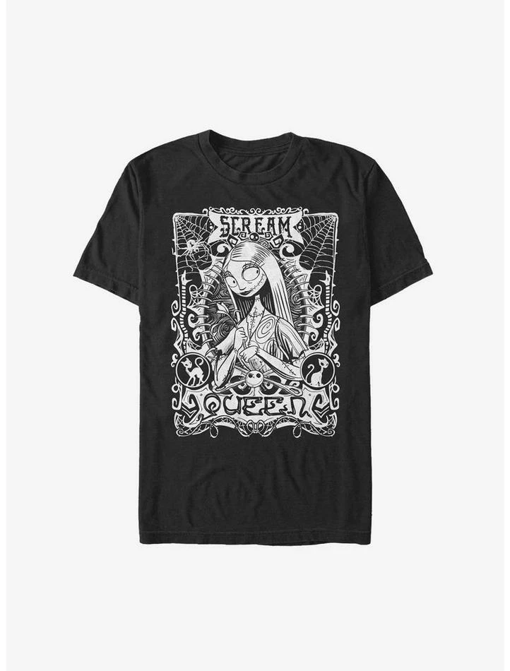 Cheapest 🎉 Disney The Nightmare Before ❄ Christmas Sally Scream Queen Extra Soft T-Shirt 🔔