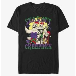 Deals ✔️ Disney The Nightmare Before 🎁 Christmas Season's Creepings From Oogie, Jack, and Sally Extra Soft T-Shirt ⭐