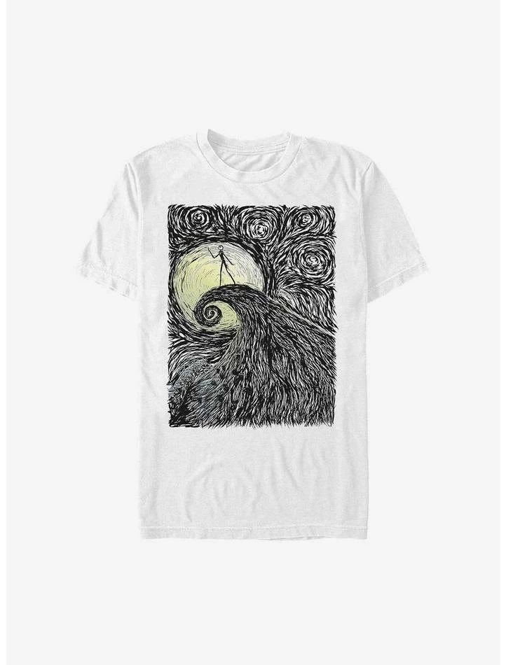 Outlet ⭐ Disney The Nightmare Before 🎄 Christmas Jack On Spiral Hill Extra Soft T-Shirt 🔔
