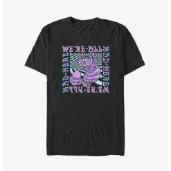 Promo 🌟 Disney Alice In Wonderland Trippy Cheshire We're All Mad Big & Tall T-Shirt 👍