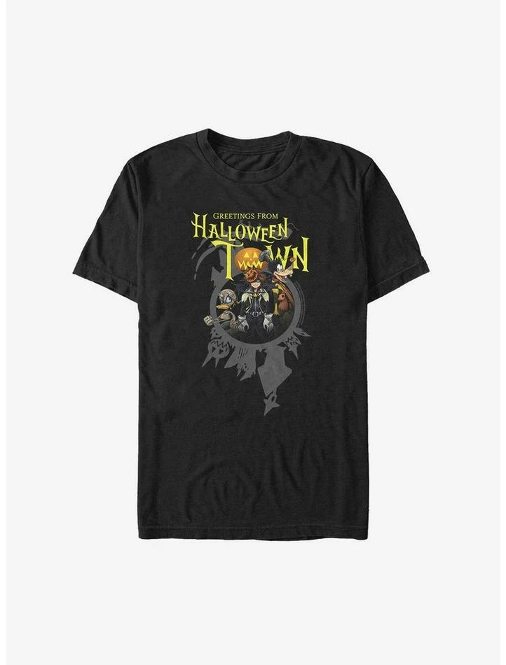 Top 10 ๐ Disney Kingdom Hearts ๐ง Halloween Greetings Sora, Goofy, and Donald Big & Tall T-Shirt ๐งจ