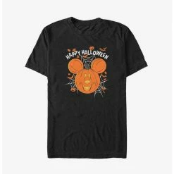 Outlet 😀 Disney Mickey Mouse Happy 🎃 Halloween Jack-O'-Lantern Big & Tall T-Shirt 🥰