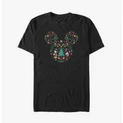 Outlet ⭐ Disney Mickey Mouse 🎄 Christmas Icon Ear Big & Tall T-Shirt 🔔