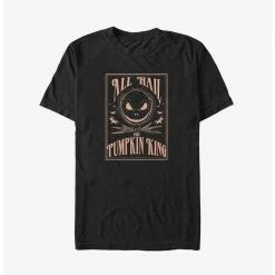 Outlet 👍 Disney The Nightmare Before 🎄 Christmas Hail The Pumpkin King Big & Tall T-Shirt 💯
