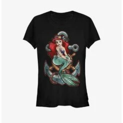 Promo 🌟 Disney The Little Mermaid Ariel Anchor 👧 Girls T-Shirt 🤩