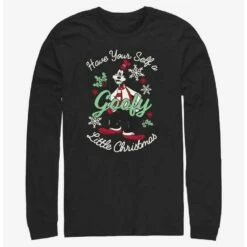 Best deal 💯 Disney Goofy Little ❄ Christmas Black Long-Sleeve T-Shirt 🥰