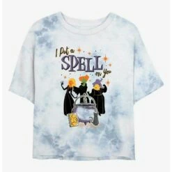 Outlet 👏 Disney Hocus Pocus A Spell On You Tie-Dye 👧 Girls Crop T-Shirt 💯