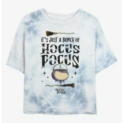 Brand new 🤩 Disney Hocus Pocus Couldron Broom Tie-Dye 👧 Girls Crop T-Shirt 😍