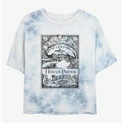 Best deal ✨ Disney Hocus Pocus Sanderson House Vintage Poster Tie-Dye 👧 Girls Crop T-Shirt 🎉