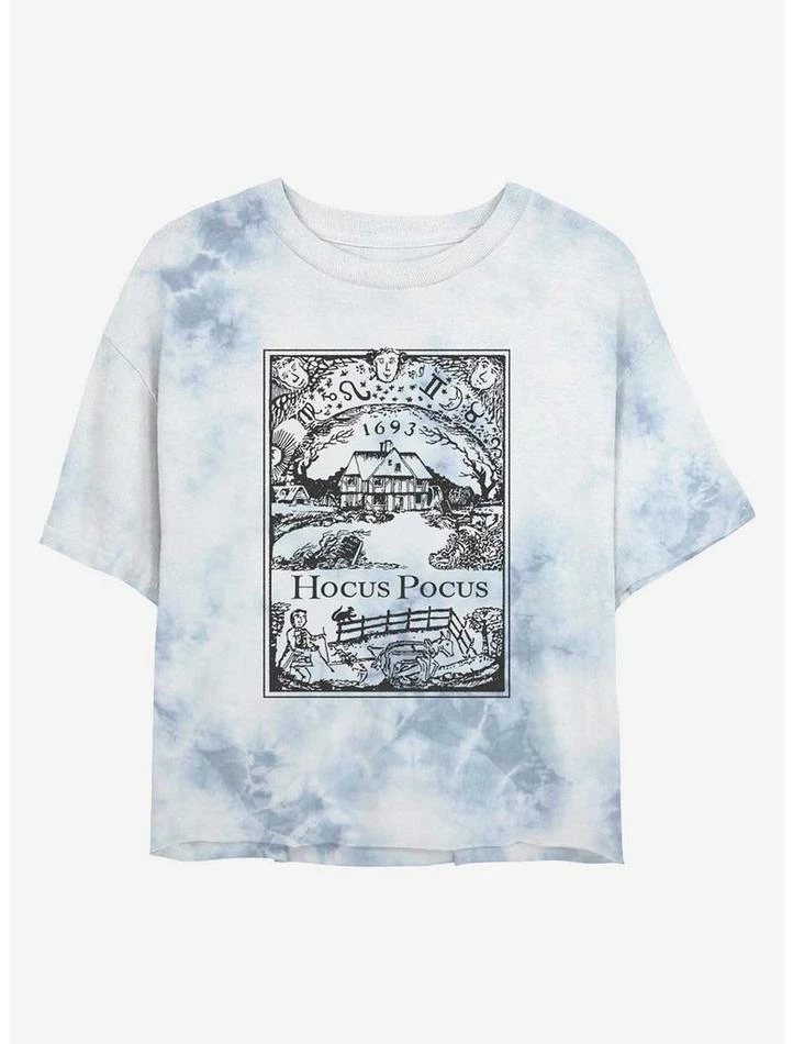 Best deal โจ Disney Hocus Pocus Sanderson House Vintage Poster Tie-Dye ๐ง Girls Crop T-Shirt ๐