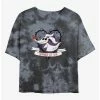 Hot Sale 🤩 Disney The Nightmare Before ❄ Christmas Beware of 🦮 Dog Zero Tie-Dye 👧 Girls Crop T-Shirt 🛒
