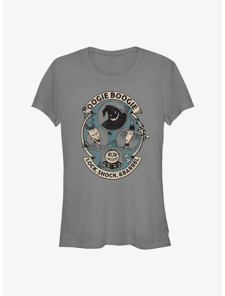 Coupon 🔥 Disney The Nightmare Before ❄ Christmas Oogie Boogie and Lock, Shock, & Barrel 👧 Girls T-Shirt 🤩