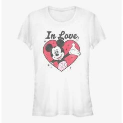 Best Pirce 😍 Disney Mickey Mouse Mickey In Love 👧 Girls T-Shirt 🥰