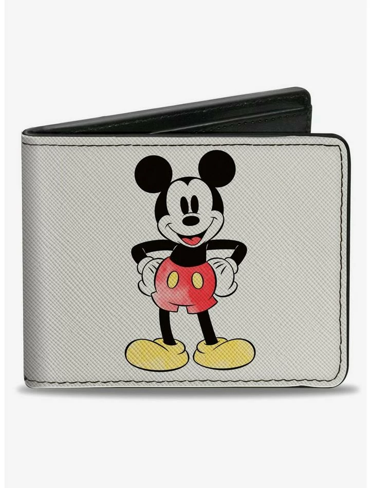 Promo 🛒 Disney Mickey Mouse Standing Pose And Script Bifold Wallet ⌛