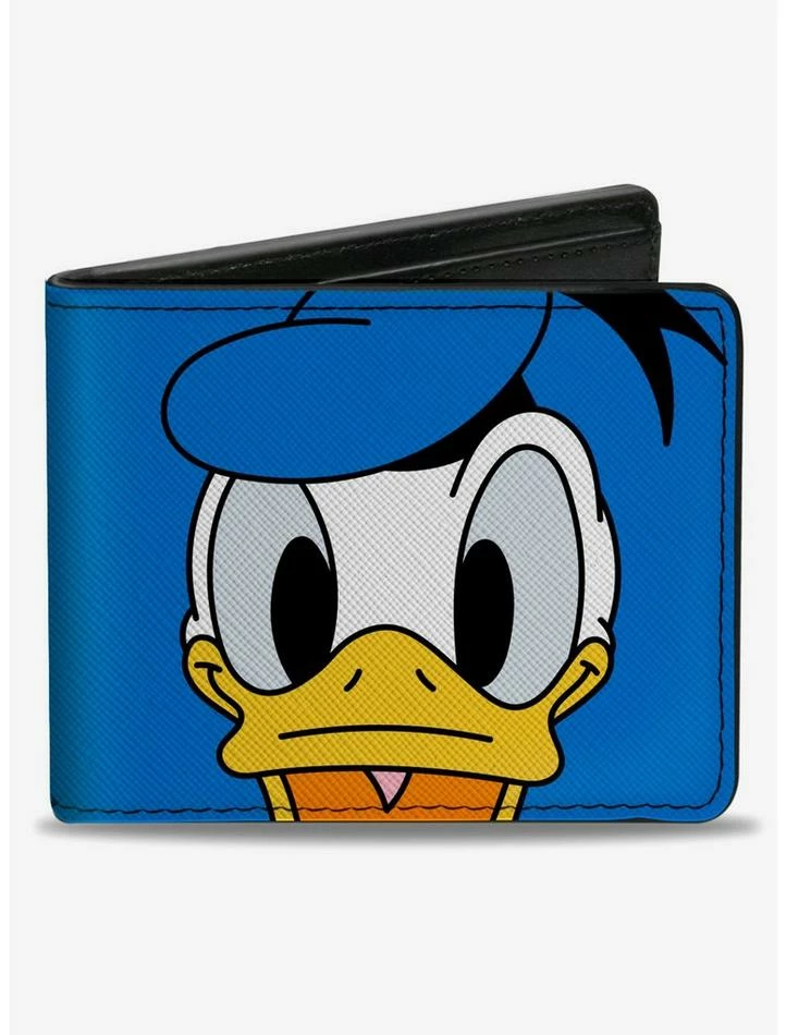 Brand new 🎉 Disney Donald Duck Face Close Up And Signature Bifold Wallet 😀