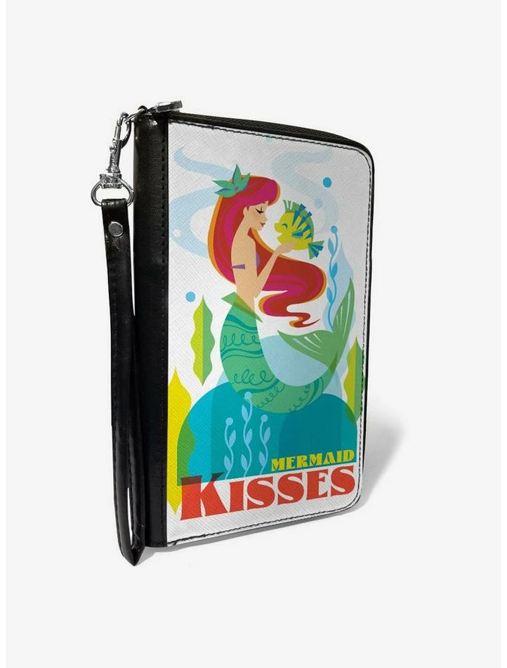 Coupon 👍 Disney The Little Mermaid Ariel And Flounder Mermaid Kisses Pose Zip Around Wallet 🎉