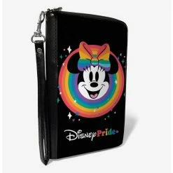 Cheapest 🔔 Disney Minnie Mouse Disney Pride Smiling Face Rainbow Zip Around Wallet 👏