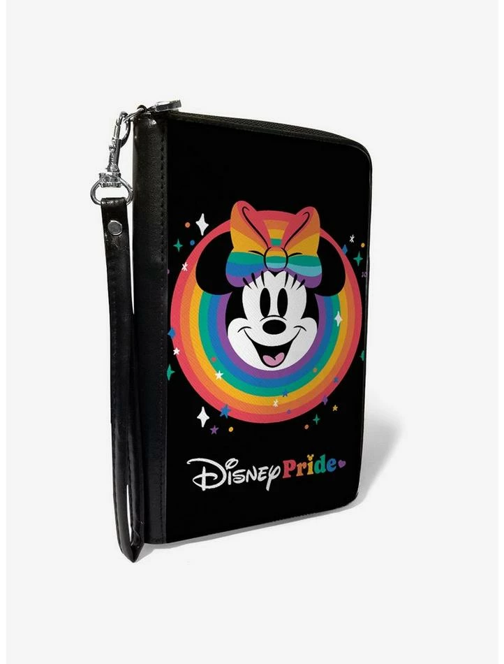 Cheapest ๐ Disney Minnie Mouse Disney Pride Smiling Face Rainbow Zip Around Wallet ๐
